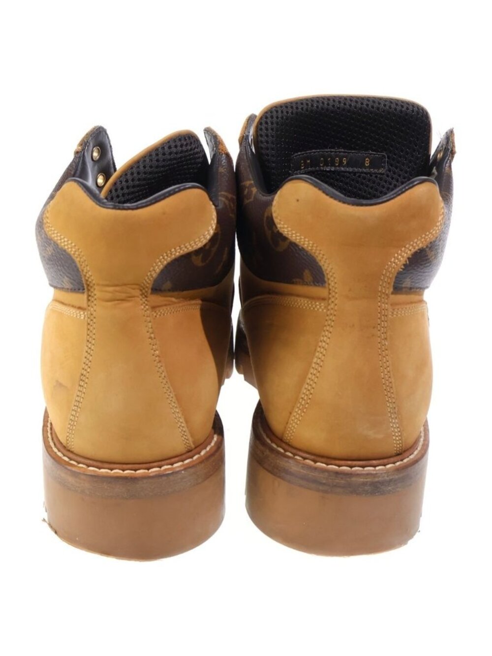 Louis Vuitton Oberkampf Suede Leather High Cut Boots Beige - Picture 3 of 6